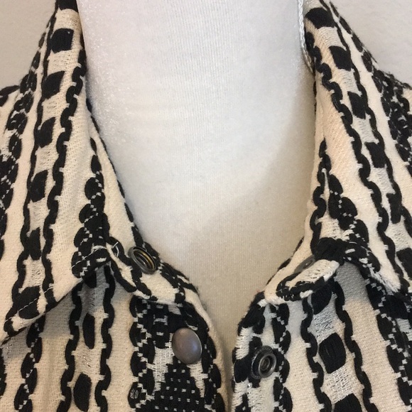 Promod Woven Cotton Vest w Snap Front in Ethnic Motif Size Medium - Picture 7 of 9